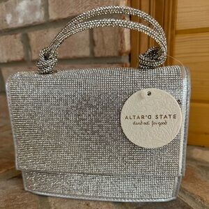 NWT Urban Expressions Silver Clutch